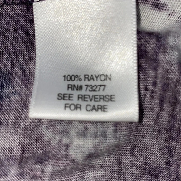 VERA WANG SimplyVera floral print long sleeve round neck 100% soft rayon size MP - Picture 5 of 9